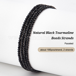 2 Strands Natural Black Tourmaline Beads Strands&nbsp;G-OC0005-29