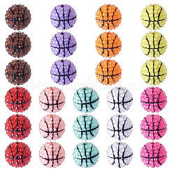 30Pcs Sport Theme Resin Rhinestone Beads&nbsp;RESI-TA0003-96C