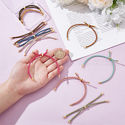 10Pcs 10 Colors Braided Cotton Cord Slider Bracelet Making&nbsp;MAK-UN0001-65