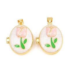 Brass Locket Pendants&nbsp;KK-D232-09G