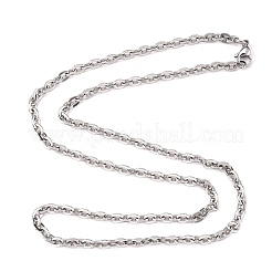 変色しない304ステンレススチールネックレス  カニカン付き  ステンレス鋼色  20インチ（50.8cm）&nbsp;NJEW-PH01234-02