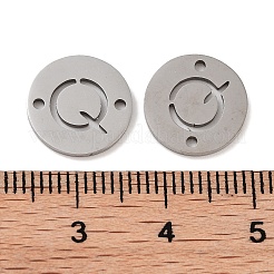 Non-Tarnish 201 Stainless Steel Hollow Flat Round Links&nbsp;FIND-R149-03Q-P
