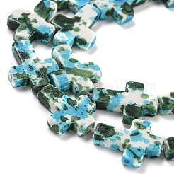 Baking Paint Synthetic Turquoise Beads Strands&nbsp;G-H060-01F
