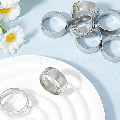 8Pcs Stainless Steel Simple Plain Band Ring for Women&nbsp;RJEW-LP0001-06