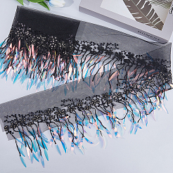 Polyester Tassel Lace Ribbon&nbsp;OCOR-WH20006-02B