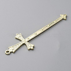 合金ビッグサイズペンダントトップ  剣のチャーム  ライトゴールド  62.5x20.5x1.5mm  穴：1.8mm&nbsp;FIND-WH20005-55A-LG
