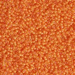 MIYUKIラウンドロカイユビーズ  日本製シードビーズ  （rr385)ファンシーライニングオレンジ  8/0  3mm  穴：1mm  約422~455PCS /ボトル  10 G /ボトル&nbsp;SEED-JP0009-RR0385