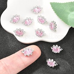 SHEGRACE Flower Brass Micro Pave Cubic Zirconia Spacer Bars&nbsp;XGRQ5K967-826P