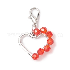 Alloy & Glass Pendant Decorations&nbsp;HJEW-JM04591