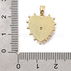 Brass Micro Pave Clear Cubic Zirconia Pendants&nbsp;KK-D255-10G