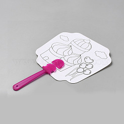 紙製の手持ち扇風機  空白の絵画ファン  子供のための diy 工芸品  城  260x170x3mm&nbsp;DIY-WH20001-27C-03