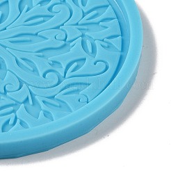 DIY Mandala Pattern Flat Round Coaster Food Grade Silicone Molds&nbsp;DIY-G083-05B