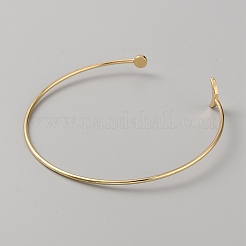 Iron Open Cuff Bangles&nbsp;BJEW-WH0024-01B-G