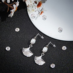 スターリングシルバービーズキャップ10個925個  6花びら  花  925銀メッキ  8x2mm  穴：1.2mm&nbsp;STER-CN0001-37