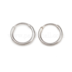 925スターリングシルバーフープピアス  プラチナ  12.5x1.5mm&nbsp;STER-B008-01A-P