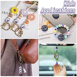 1 Set 26Pcs Purple Round with Letter Silicone Beads&nbsp;ST-CJ0041-012