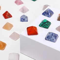 14Pcs 14 Style Pyramid Natural & Synthetic Gemstone Home Display Decorations&nbsp;G-FG00001-04