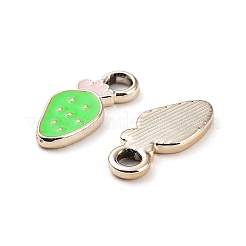 Uvメッキccbプラスチックエナメルペンダント  ライトゴールド  ストロベリーチャーム  ミックスカラー  19.5x8.5x2mm  穴：3.2mm&nbsp;CCB-K012-03KCG