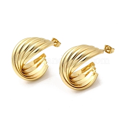 Twist C-Shaped 201 Stainless Steel Stud Earrings&nbsp;EJEW-Z151-08G