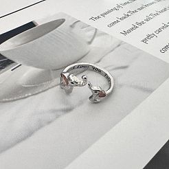 女性用合金指輪  ハートを象  プラチナ＆ゴールドローズ  プラチナ＆ゴールドローズ  USサイズ 4 1/4(15mm)~20mm&nbsp;FS-WG480C1-01