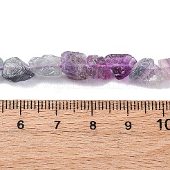 粗い天然蛍石ビーズ連売り  ナゲット  6~27x4~17x3.5~8mm  穴：1mm  約23~46個/連  15.35インチ（39cm）&nbsp;G-I279-B19