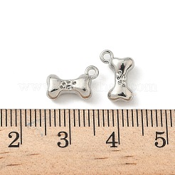 合金ペンダント  ラックめっき  骨のチャーム  プラチナ  7.5x9.5x3mm  穴：1.2mm&nbsp;FIND-Z089-09P