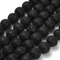 天然溶岩ロックラウンドビーズ連売り  スムーズ  18.5mm  穴：1mm  約22個/連  15.43''（39.2センチメートル）&nbsp;G-M169-18mm-03