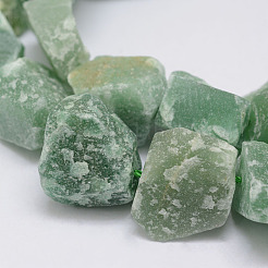 Raw Rough Natural Green Aventurine Bead Strands&nbsp;G-F403-03
