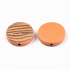 Painted Natural Wood Beads&nbsp;WOOD-T021-50B-06