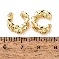 真鍮マイクロパヴェクリアキュービックジルコニア2層C字型カフイヤリング  18KGP本金メッキ  12x12x7mm&nbsp;LS-EJEW-D328-05G-01
