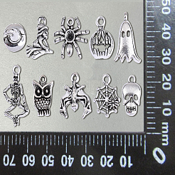 100pcs 10 Style Tibetan Style Alloy Charms&nbsp;TIBEP-CJ0001-38