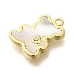 Ion Plating(IP) 304 Stainless Steel Pave Shell Pendants&nbsp;X-STAS-K263-62G