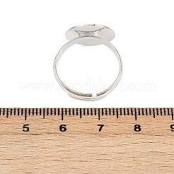 Brass Pad Ring Bases&nbsp;KK-EC022-14mm-S-RS
