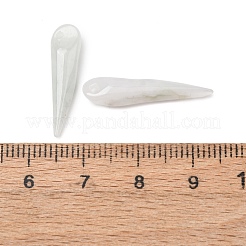 天然ミャンマー翡翠ペンダント  ティアドロップチャーム  16~24x5~6x3.5~5mm  穴：1.2mm&nbsp;G-Z155-04