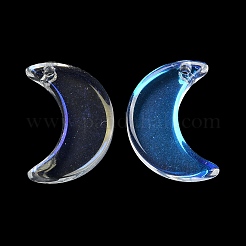 透明焼付塗料ガラスビーズ  ムーン  トップ掘削  ライトカーキ  15.5x13x3.5mm  穴：1.2mm&nbsp;X1-GLAA-D010-01B