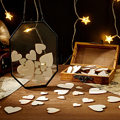 4 Styles Unfinished Wooden Heart Decoration Sheet&nbsp;WOOD-PH0003-27
