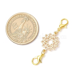 6Pcs 6 Styles Chakra Alloy Connector Charms&nbsp;PALLOY-JF03851