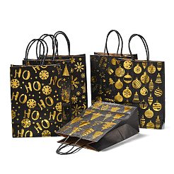 Christmas Theme Printed Paper Tote Bags with Handles&nbsp;ABAG-B008-01