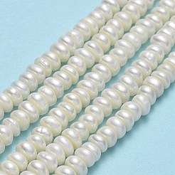 天然養殖淡水パールビーズ連売り  ラウンド  リネン  4.5~5x4.5~5x2.5mm  穴：0.5mm  約141~143個/連  15.75~15.97''（40~40.5センチメートル）&nbsp;PEAR-A005-04B-01