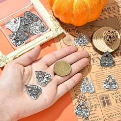 20pcs4スタイルチベットスタイルアロイペンダント  心の猫の模様  アンティークシルバー  26x22x1.5mm  穴：2mm  5個/スタイル&nbsp;TIBEP-CJ0003-36