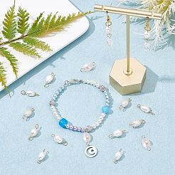 40Pcs 4 Style Natural Cultured Freshwater Pearl Beads Links Connectors&nbsp;FIND-NB0002-11