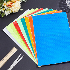 18Pcs 9 Colors PET Reflective Self Adhesive Stickers&nbsp;STIC-GO0001-05