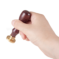 DIY Letter Scrapbook Brass Wax Seal Stamps and Wood Handle&nbsp;AJEW-P068-B02
