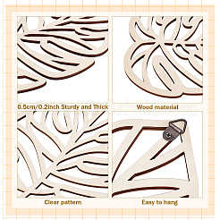 14Pcs Wood Wall Decorations&nbsp;AJEW-WA0003-93