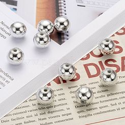 カーニバルのお祝いに使う  マルディグラビーズ  メッキアクリルビーズ  ラウンド  シルバーカラー  直径約12mm  穴：2mm  約560個/500g&nbsp;PL685-1