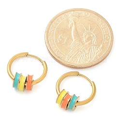 Ion Plating(IP) 304 Stainless Steel Hoop Earrings&nbsp;EJEW-A118-02G