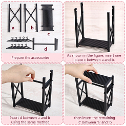 Plastic Mini Clothes Closet with Coat Hanger&nbsp;DOLL-WH0007-14B