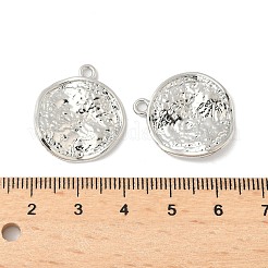 合金ペンダント  カドミウムフリー＆鉛フリー  ラックめっき  プラチナ  フラットラウンド  23x20.5x1.5mm  穴：1.8mm&nbsp;FIND-B047-03A-P