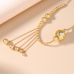 Alloy and CCB Plastic Ball Tassel Waist Belly Chains&nbsp;FS-WG3B010-01