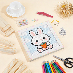 針仕事用木製ストレッチャーバー24個  刺繍ステッチフレームセット  長方形  レモンシフォン  150x25.5x18.5mm&nbsp;TOOL-WH0059-087